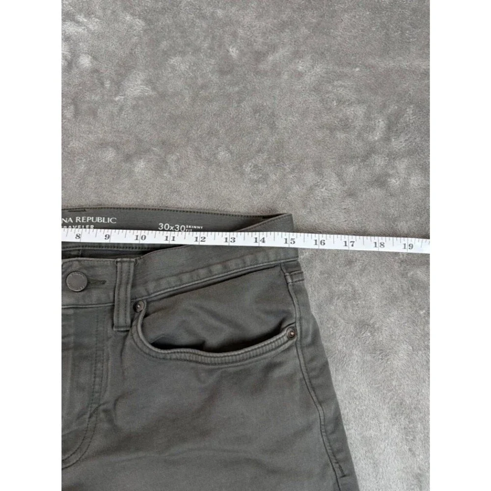 Banana Republic Traveler Pants Men’s 30x30 Green Skinny Fit Stretch Casual